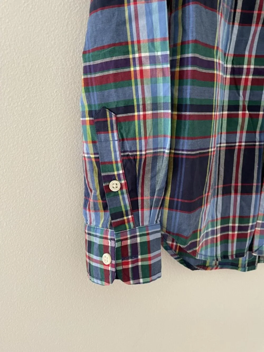 Ralph Lauren Boys 100% Cotton Multicolor Plaid Button-Down Shirt Size 8 S/P